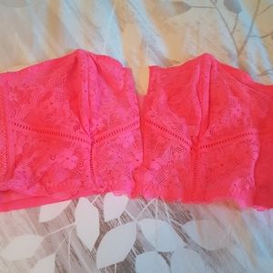Neon Pink Corset bra top